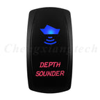 Waterproof 5 Pins SPST On/Off Rocker Switch Blue & Red Led 20A/12V 10A/24V Toggle Switch GPS for Cars,Trucks, RVs, Boats