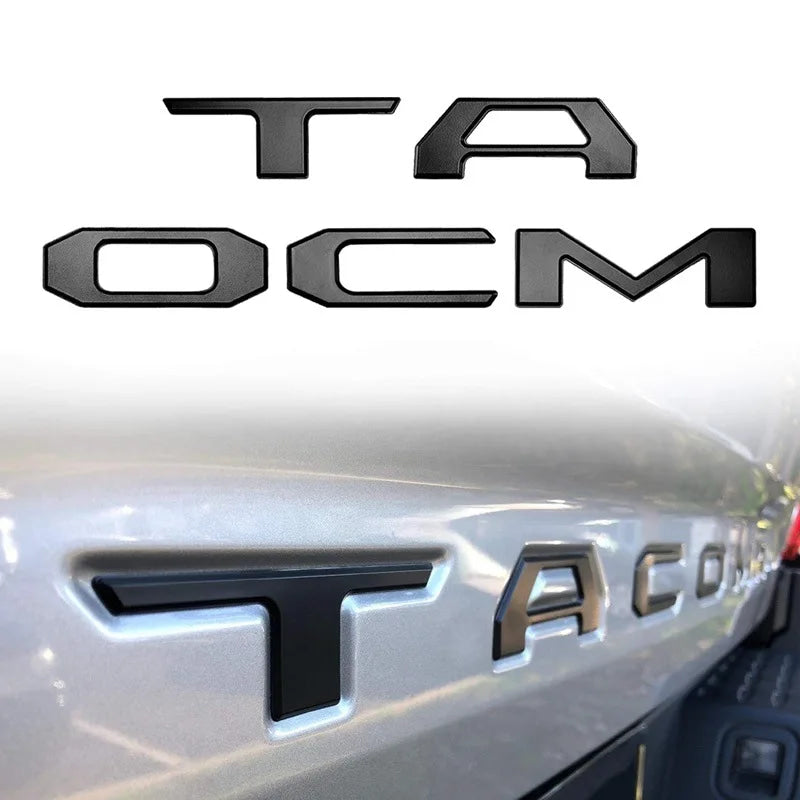 3D ABS Car Letters Sticker for Toyota Tundra Tacoma Pickup Truck Rear Tailgate Emblem Badge Decal Exterior Accessories