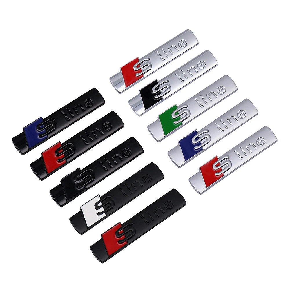 3d abs SLine Logo S Line Badge Car Fender Side Emblem Sticker For Audi A1 A2 A3 A4 A5 A6 A7 Q2 Q3 Q4 Q5 Q6 Q7 S3 S4 S5 S6 TT