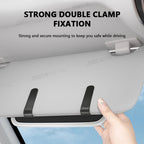SEAMETAL Car Glasses Case Wear-Resistant PU Leather Sunglasses Holder Hook and Loop Fastener Eyewear Protection Box Scratch-Free