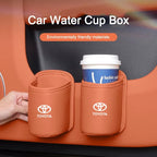 For Toyota Car Door Water Cup Holder Back Seat Drink Rack Leather Storage  Corolla Yaris Prius Camry Auris Avensis car sticker