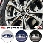 4pcs 56 60 65mm Car Wheel Center Hub Caps Stickers Badge For Ford Escape Shelby Mondeo Fiesta Fusion Explorer Edge Styling