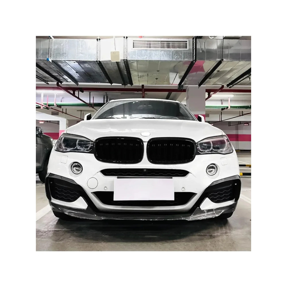 New Performance Gloss Black Front Bumper For BMW X6 F16 M Sport 2015 To 2019 ABS Splitter Lip Spoiler Diffuser By Body Kit