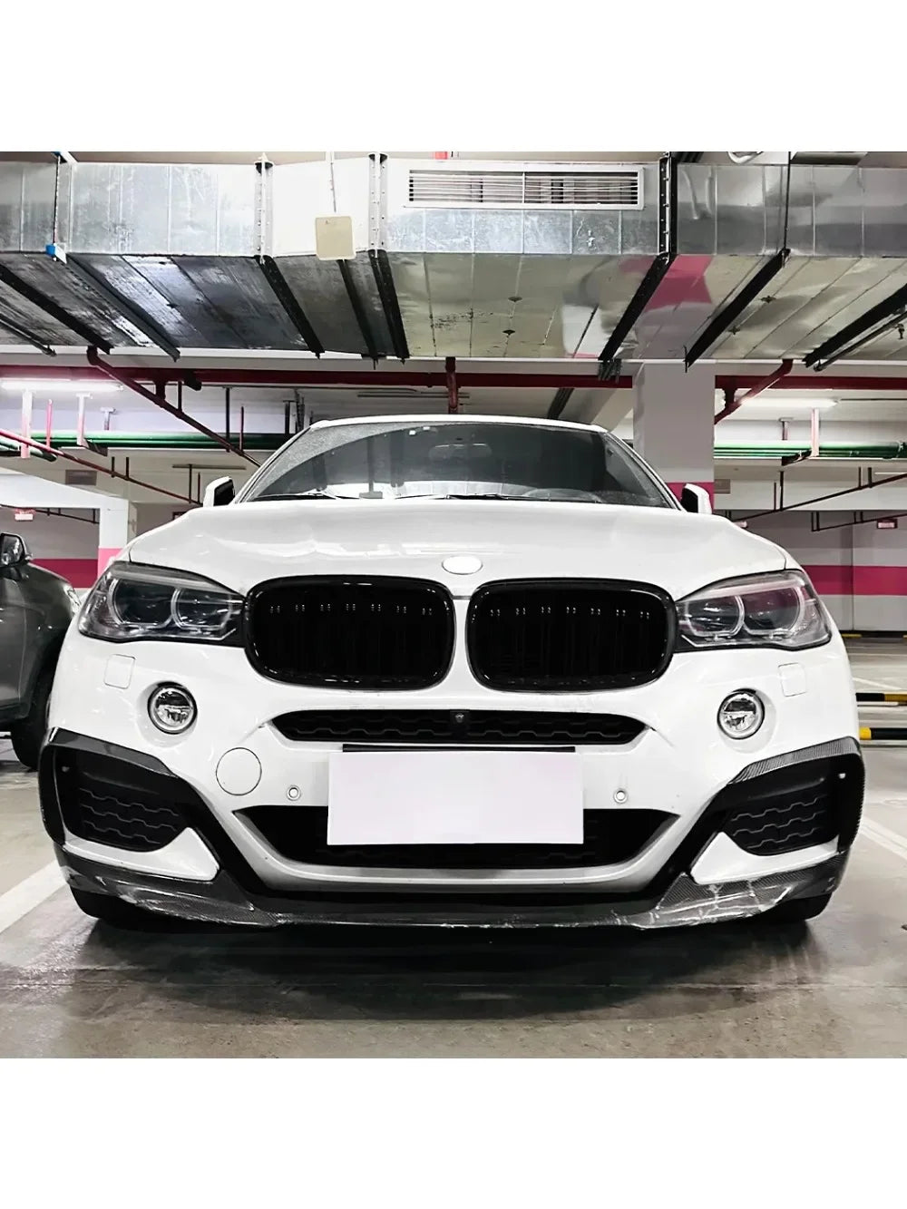 New Performance Gloss Black Front Bumper For BMW X6 F16 M Sport 2015 To 2019 ABS Splitter Lip Spoiler Diffuser By Body Kit