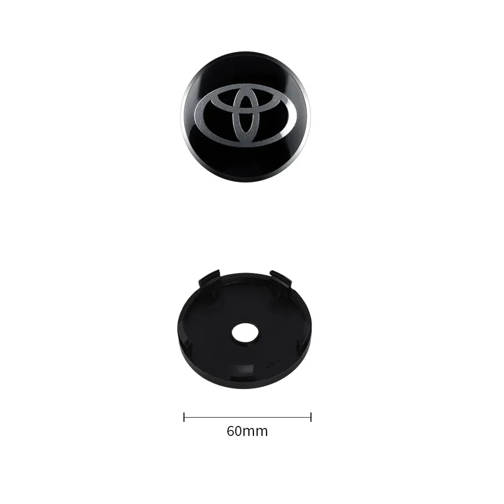 4Pcs 60MM Car Wheel Center Hub Caps Badge Tire Rim Covers For Toyota Fortuner Chr Verso Prius Hiace Yaris TRD Corolla GR Sport