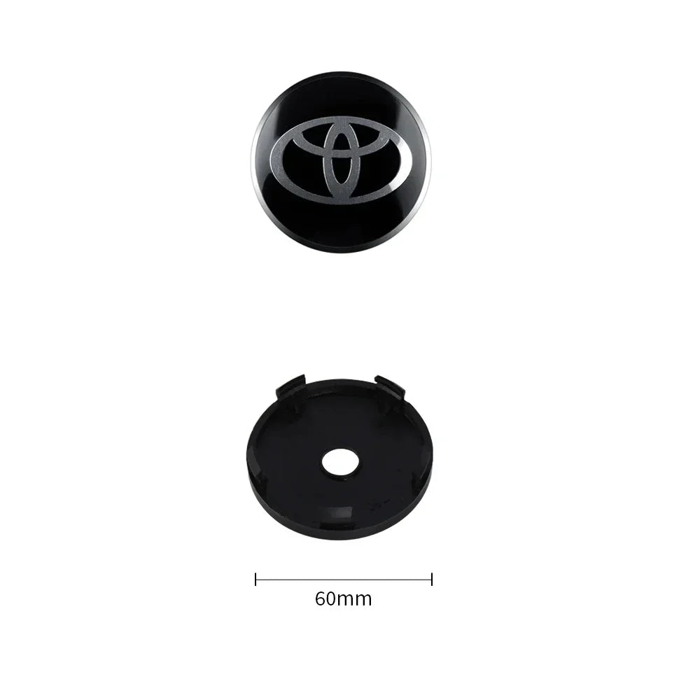 4Pcs 60MM Car Wheel Center Hub Caps Badge Tire Rim Covers For Toyota Fortuner Chr Verso Prius Hiace Yaris TRD Corolla GR Sport