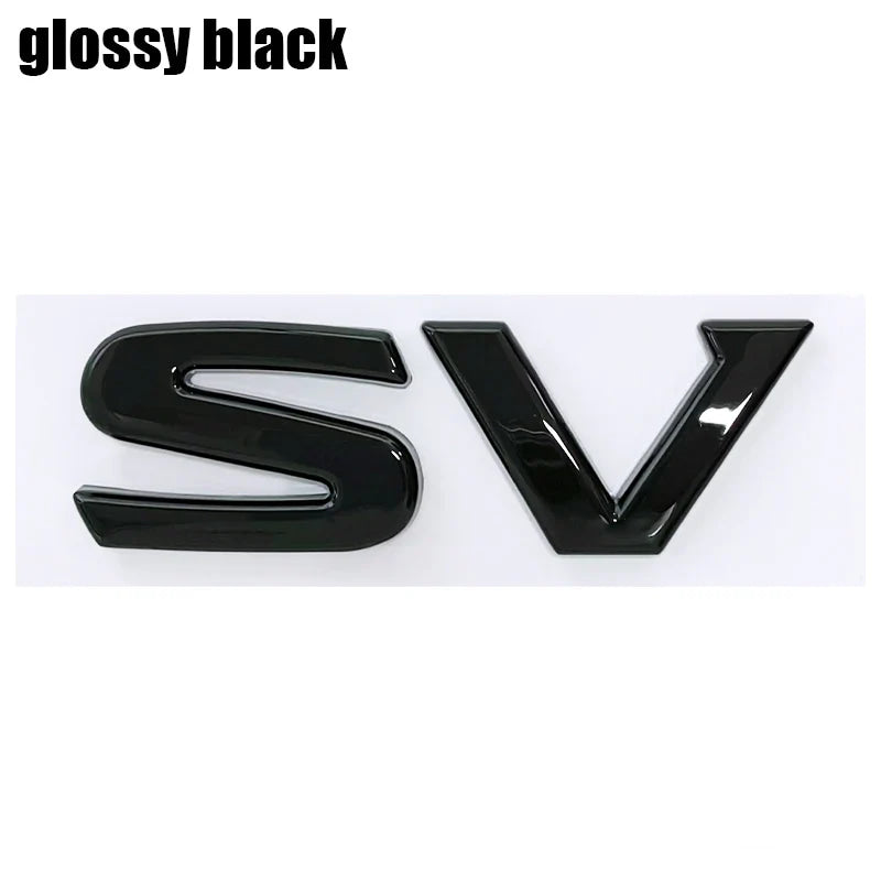 1pcs 3D SV SR ABS Car Rear Letter logo sticker Rear Bumper tail door trunk sticker car rear Emblem sticker styling Accessories