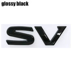 1pcs 3D SV SR ABS Car Rear Letter logo sticker Rear Bumper tail door trunk sticker car rear Emblem sticker styling Accessories