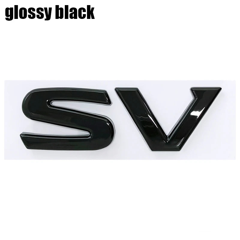 1pcs 3D SV SR ABS Car Rear Letter logo sticker Rear Bumper tail door trunk sticker car rear Emblem sticker styling Accessories