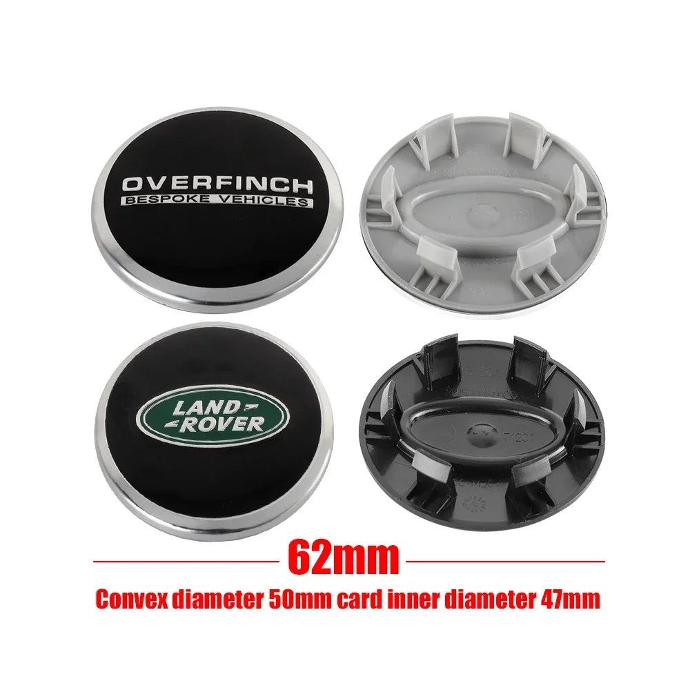 4pcs 62mm Car Styling Car Wheel Center Hub Cap Covers Badge For Landrover SVR Discovery Velar Evoque Range Rover L322 L405 L320