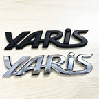 3D Metal Yaris Logo Emblem Badge Matte black Chrome Plated Trunk Letter Sticker For Toyota Yaris Car Exterior Decor Accessories