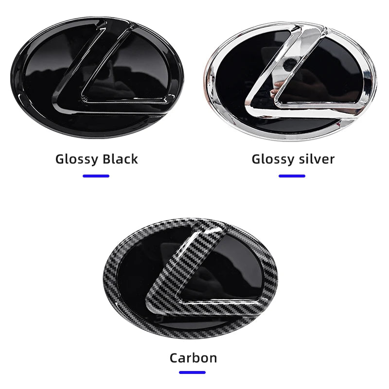 100/110/120/130/140/150/160mm Car Rear Trunk Emblem Front Grille Logo For Lexus ES RX NX LS UX LM LX GX LC RZ IS CT GS RC HS SC