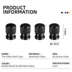 4pcs For TOYOTA HILUX Car Wheel Tire Valve Caps Tyre Stem Covers Airdust Waterproof Accessories