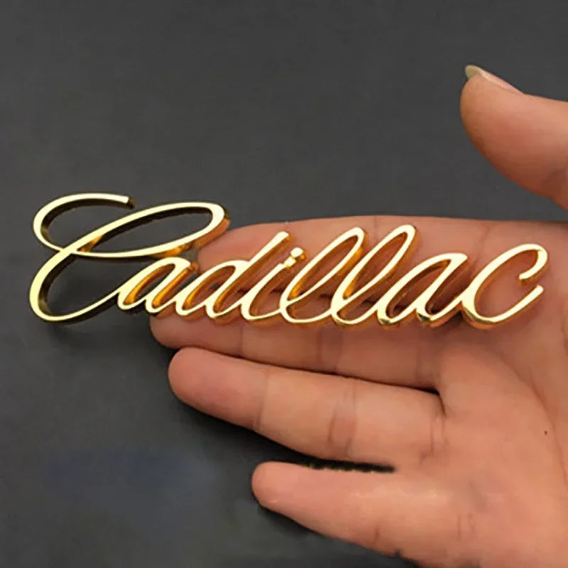 3D Metal Car Emblem Fender Side Rear Trunk Badge Sticker for Cadillac Escalade DTS SRX XT5 XTS ATS BLS CT4 CT5 CT6 CTS SLR SLS
