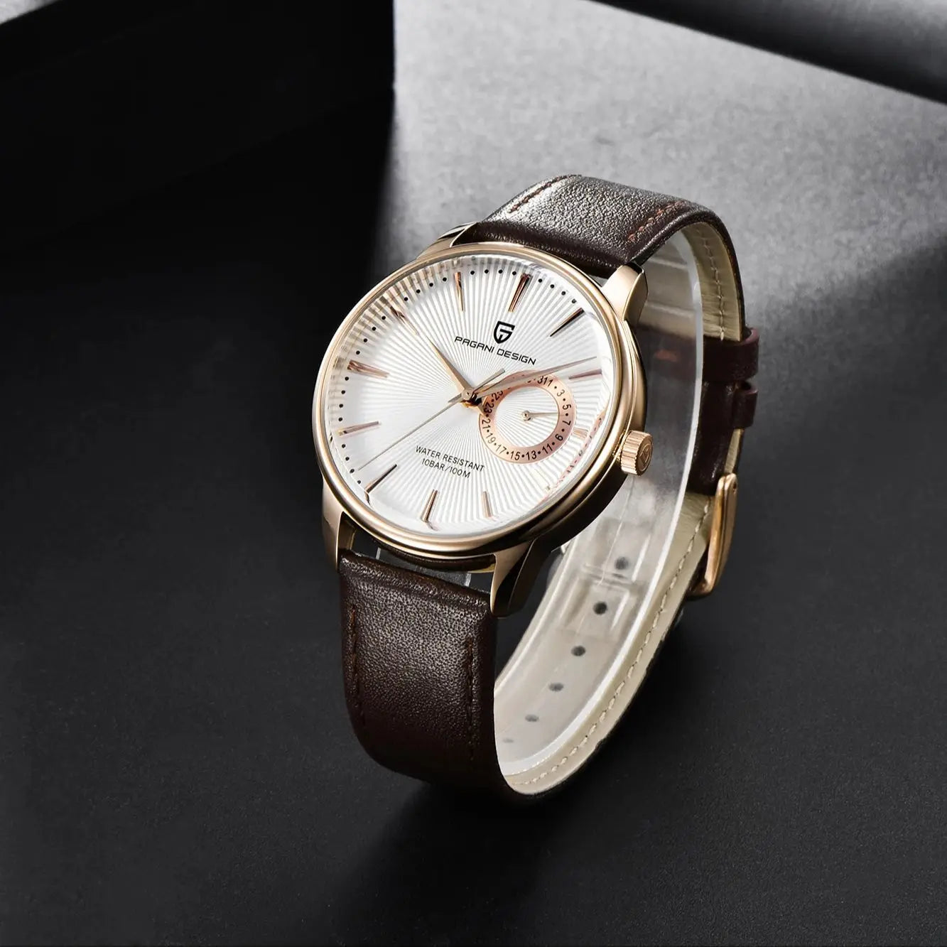 2026 Pagani Design Reloj Hombre PD1654 Quartz Watch Men 100M Water Resistant Leather Strap  Fashion Business Wristwatch reloj