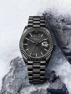 TOMI New Men's Watch Brooch Ring Gift Box Set Luxury Business Stainless Steel Strap Men's Calendar Casual Quartz Watch Reloj