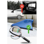 16cm Universal Carbon Fiber Look Car Roof Top Mount Shark Fin Aerial Antenna Toppers Auto Radio AM FM Antenna Signal Amplifier