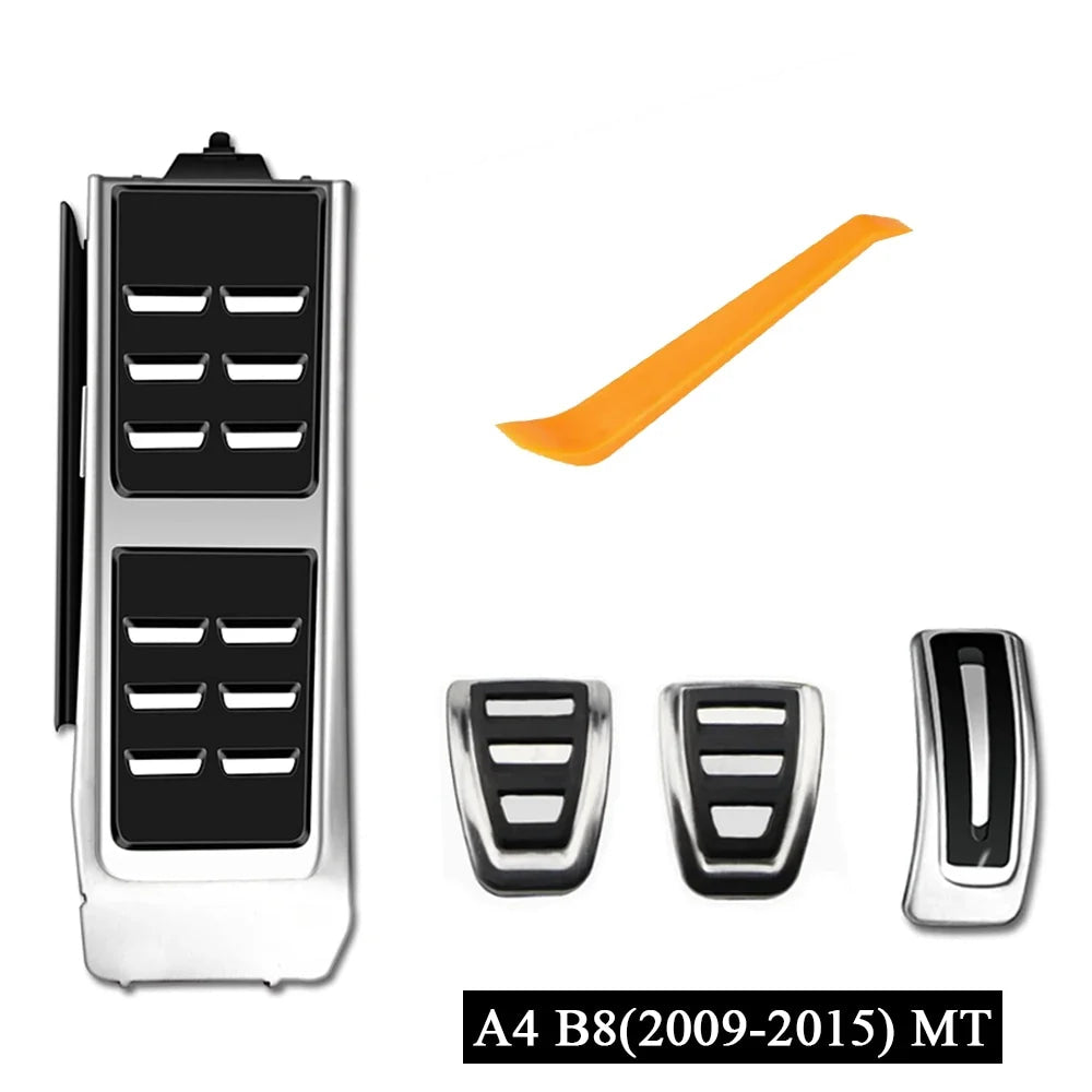 LULECI Car Pedals for Audi AT MT 2009-2024 A4 B8 B9 A6 C7 C8 Q5 High Quality Stainless Steel Accelerator Brake Pedal Cover Pads