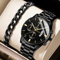 Reloj de pulsera de cuarzo con calendario de lujo de acero inoxidable a la moda para hombre, relojes de negocios para hombre, reloj Montre Homme