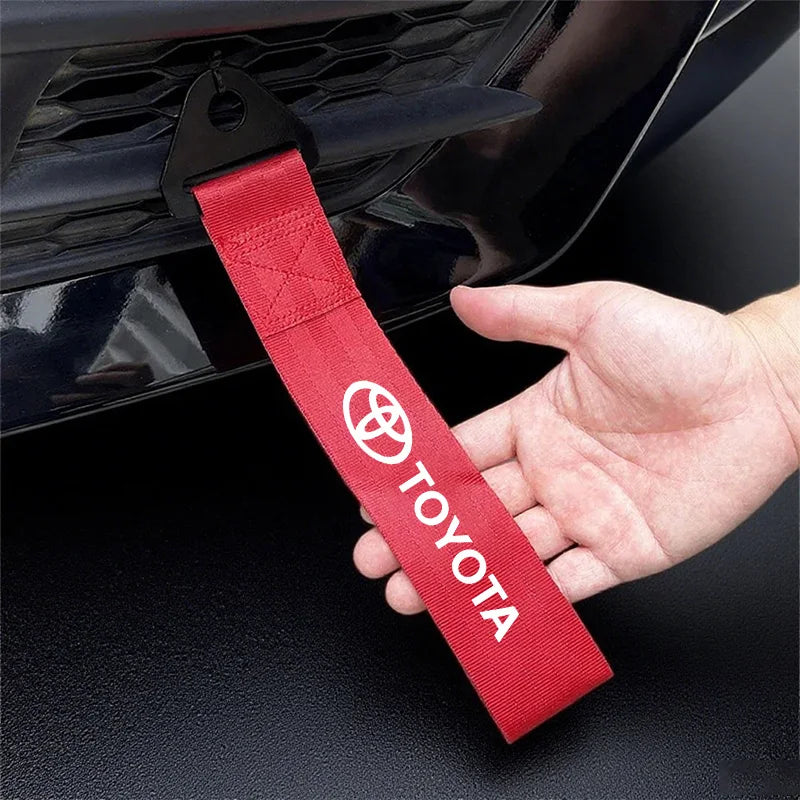 Car Tow Rope Trailer Racing Strap Auto Accessories For Toyota Hilux Aygo Yaris Ractis Corolla Camry CHR Auris Tacoma Cruiser TRD
