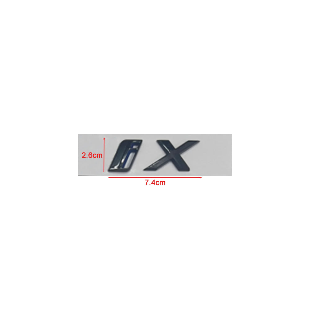 ABS Letters Numbers Glossy Black ix i3 i4 i7 iX ix3 iX4 ix7 Emblem for BMW X1 X3 X5 X6 GT Car Rear Logo Badge Sticker