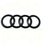 ABS 4Ring Logo For AUDI Quattro A6 2012-2017 Car Hood Front Grill Rear Trunk Emblem Gloss Black Sticker Sline Accessories