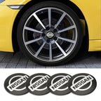 56mm Car Wheel Center Stickers Hub Emblem Decals for Nissan Qashqai X-Trail Patrol Note Leaf Altima Maxima Micra Murano Rogue