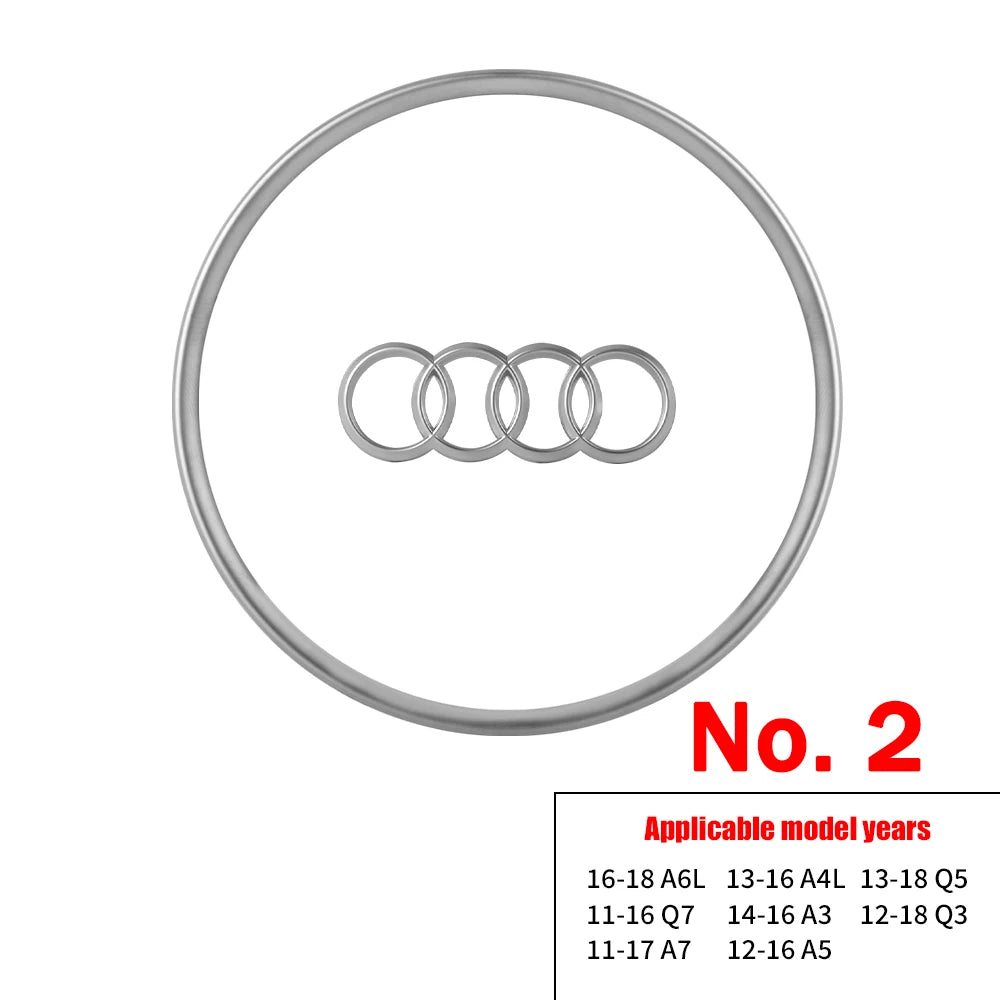 Car Styling Steering Wheel Center Logo Covers Trim Accessorie Fit  AUDI A6L Q7 Q3 Q5 A7 A5 A3 A4L A8L A8 Q5L Q8 A7 Q6 E-TRON SQ5