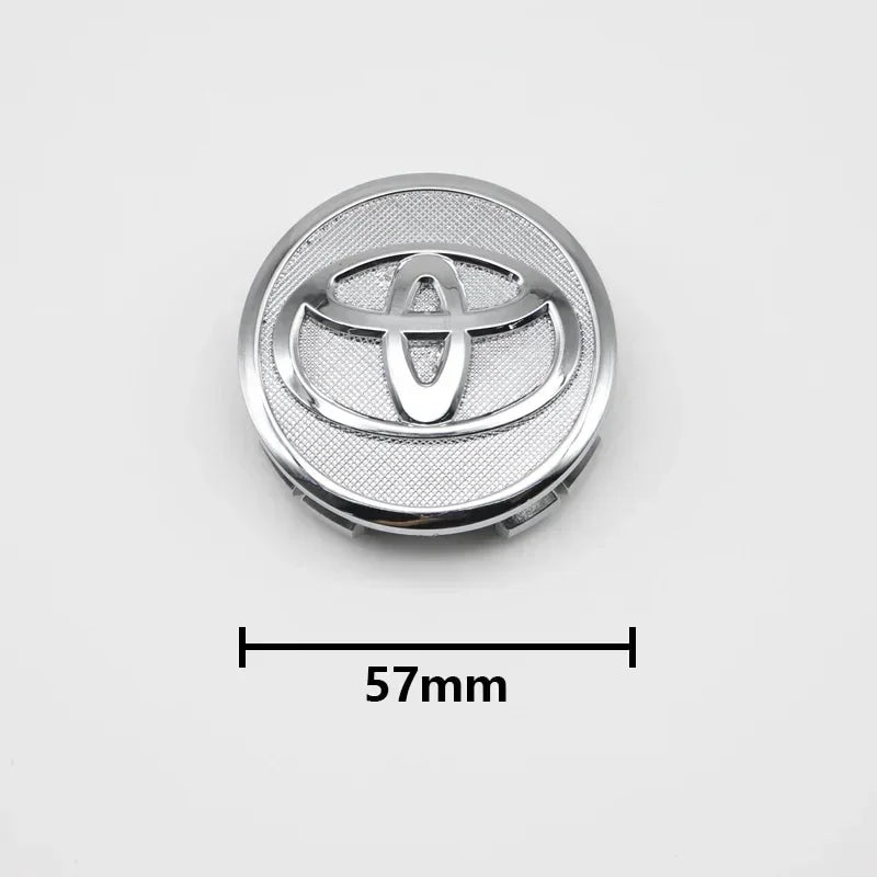 4pcs 57mm+62mm Car Tyre Wheel Center Hub Cap Badge For Toyota C-hr Prado Rav4 Yaris Hilux Prius Avensis Corolla Camry crown
