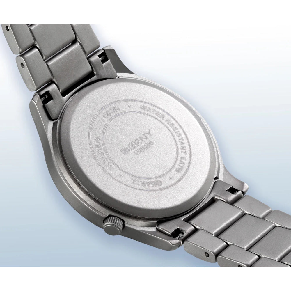 BERNY Full Titanium Watches for Men Outdoor Quartz Men's Field Wristwatch VH31 Super Luminous Sapphire Easy Read Watch