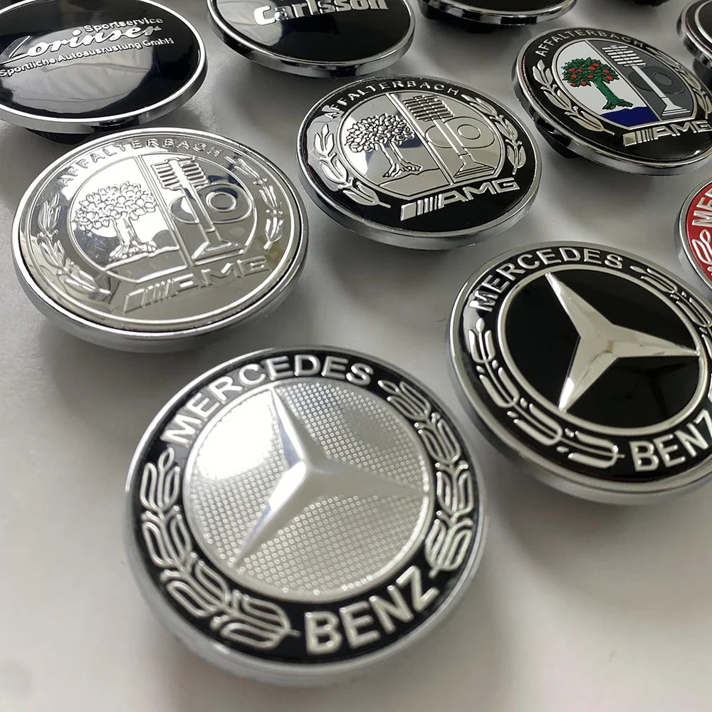 1pcs 56mm Car Aluminum Hood Emblem Front Badge Modification Accessories for Mercedes Benz C-Class E-Class W204 W205 W213 W214