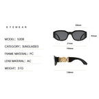 Vintage Square Luxury Small Frame Sunglasses Men Women Rectangle Brand Design Fashion Square Sun Glasses Shades Vintage Glasses