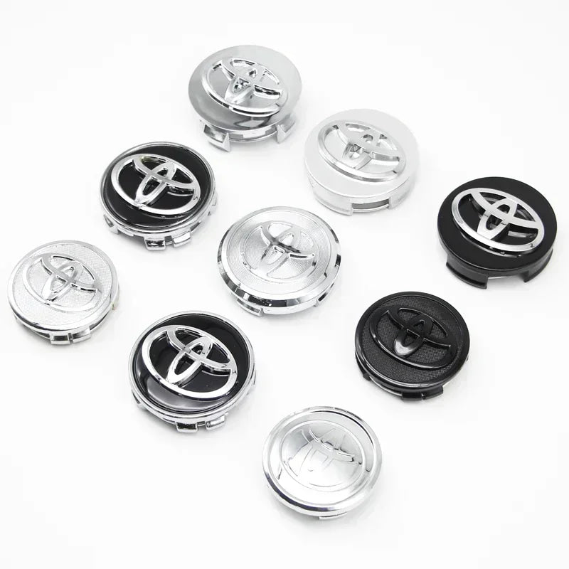 4Pcs 57/62mm Car Wheel Center Hub Caps For Toyota Rav4 Aygo Yaris Corolla Camry Car Tire Center Decoration Stickers Accessories