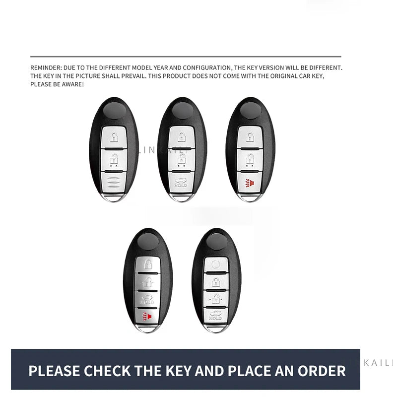 Suitable for Nissan SENTRA 2024 2020 2017 automatic transmission zinc alloy car key bag leather car key fob accessories