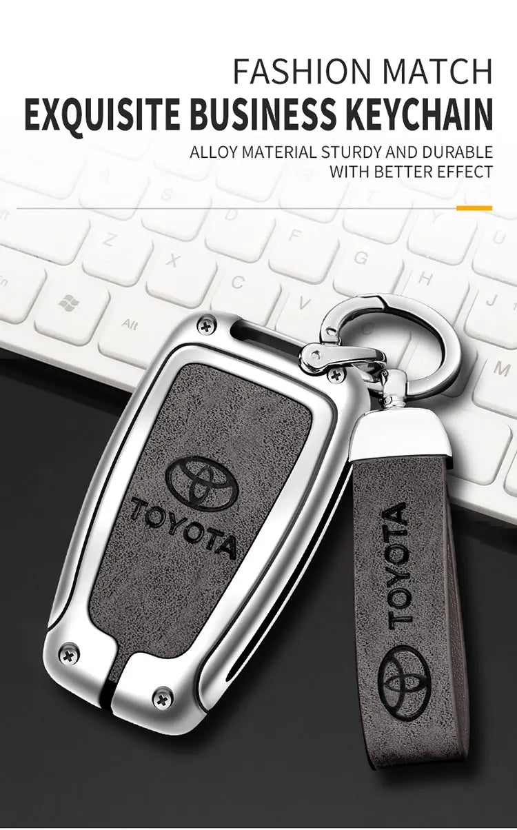 Car Key Case Bag Cover Shell For Toyota CHR Prado 2017 2018 Prius Camry Corolla RAV4 2017 2018 2019 2020 Protector Accessories