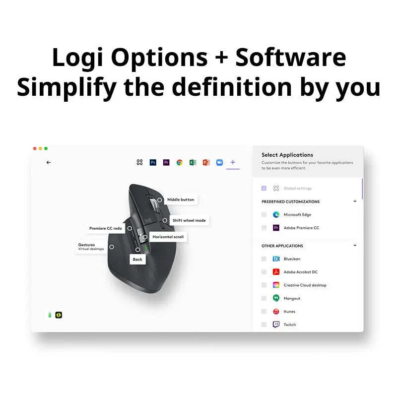 Logitech MX Master 3S inalámbrico Bluetooth ratón de gama alta pantalla cruzada portátil