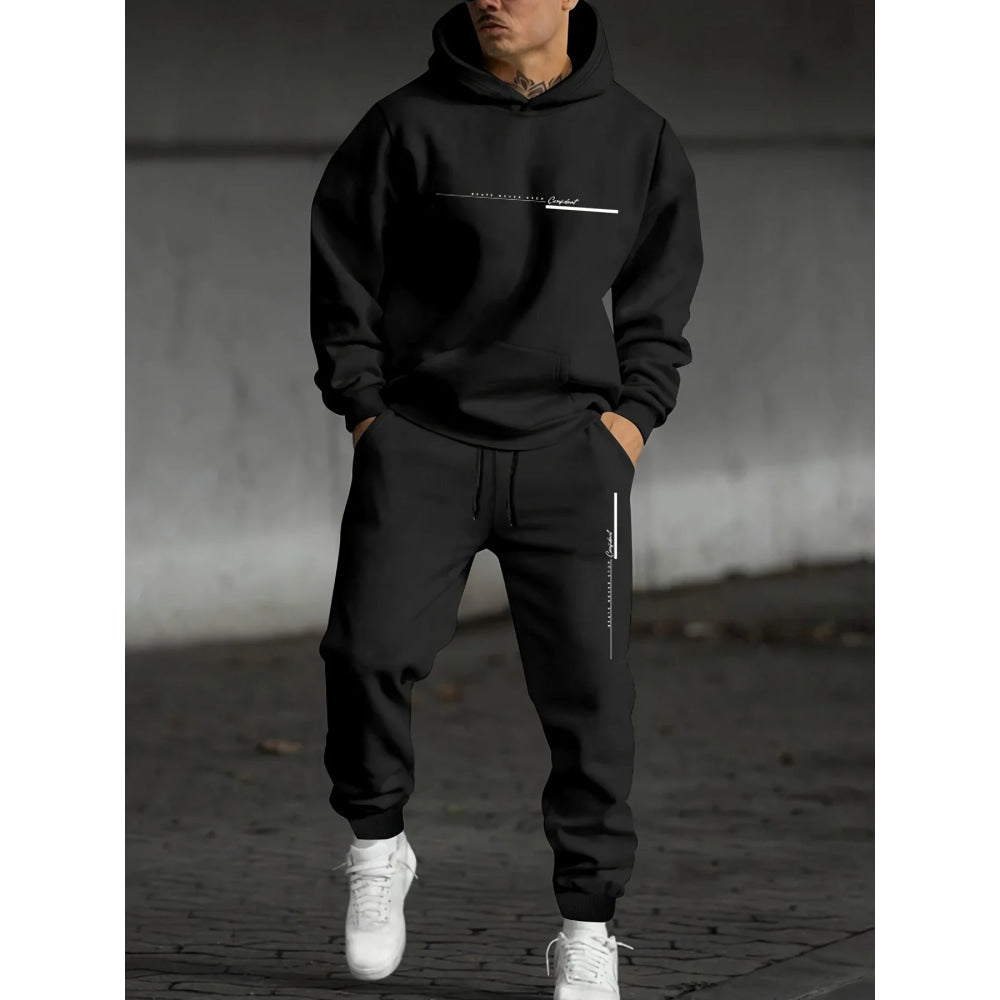 2025 Men's Fall Printed Hoodie and Jogger Set - Perfect for School Start Season men clothes tracksuit mens clothes funny suit