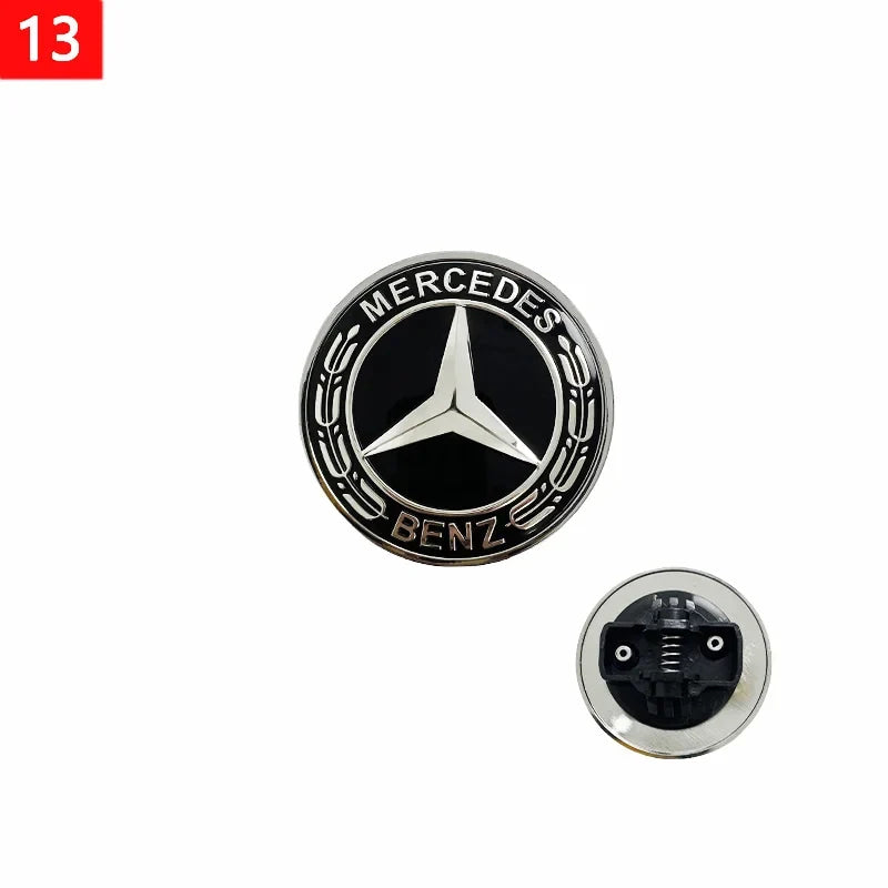 1pcs 56mm Car Aluminum Hood Emblem Front Badge Modification Accessories for Mercedes Benz C-Class E-Class W204 W205 W213 W214