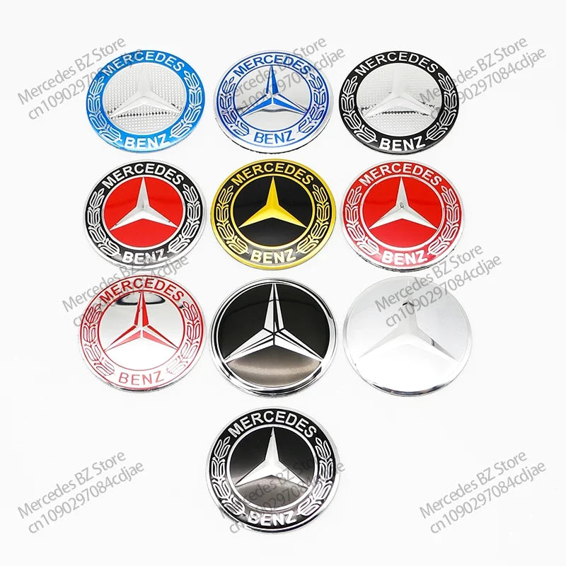 4pcs 56mm 75mm Car Wheel Center Hub Caps Cover Auto Accessories Mercedes Benz Amg C180 C200 C260 W108 W124 W126 W140 W168 W176