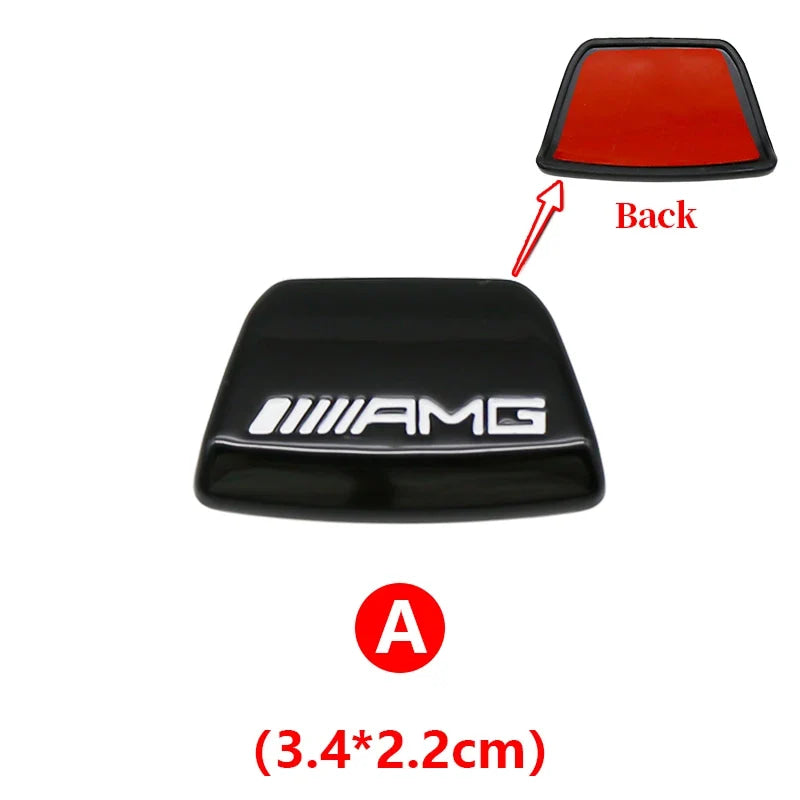 3D ABS Car Steering Wheel Emblem Sticker Badge For Mercedes Benz AMG W205 W206 W177 W168 W108 AMG W176 W204 W212 Accessories