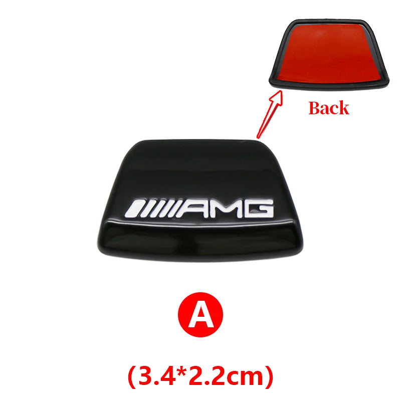 3D ABS Car Steering Wheel Emblem Sticker Badge For Mercedes Benz AMG W205 W206 W177 W168 W108 AMG W176 W204 W212 Accessories