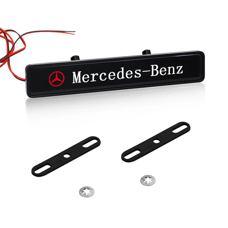 1Pcs Car Front Grille Sticker Badge Head Grill Emblem LED Light Stickers For Mercedes Benz GLA CLA GLK GLE CLS ML GL A B C E