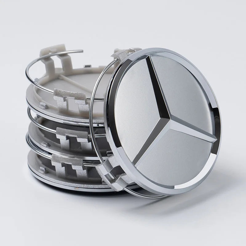 4PCS 75MM Car Wheel Center Hub Caps Tire Rim Covers Auto Accessories For Mercedes Benz CLA A180 W108 AMG CLK W201 W212 W213 W220