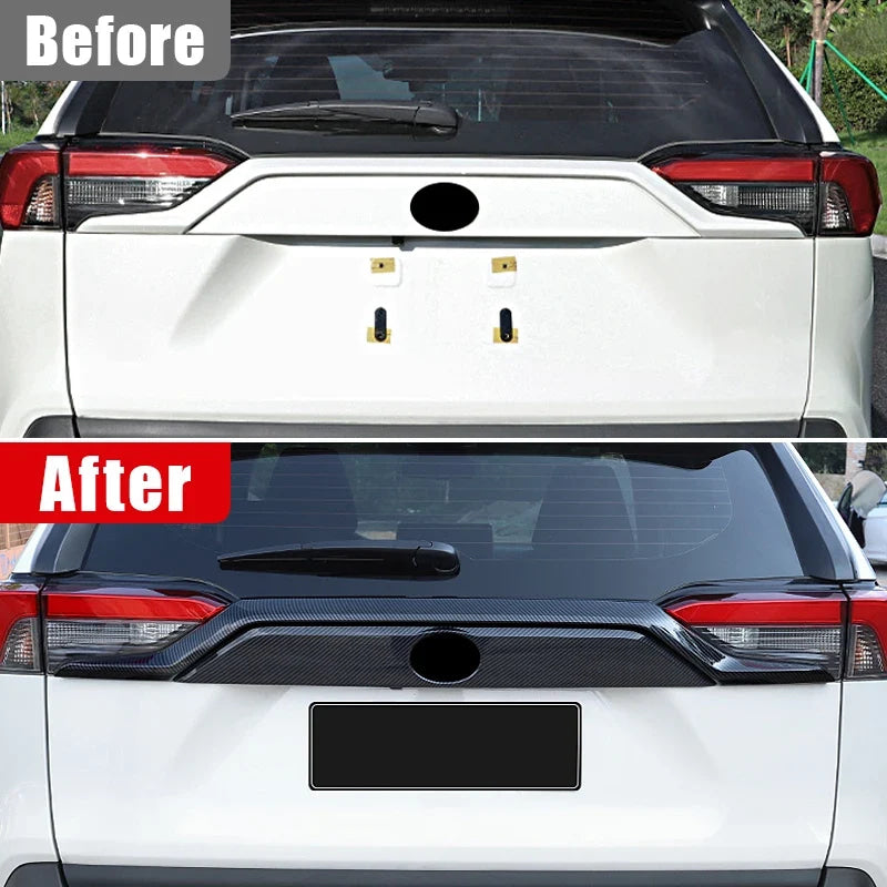 Car Rear Tail Trunk Door Upper Strip Trim Cover For Toyota RAV4 XA50 2019 2020 2021 2022 2023 2024 2025 RAV 4 Hybrid Accessories