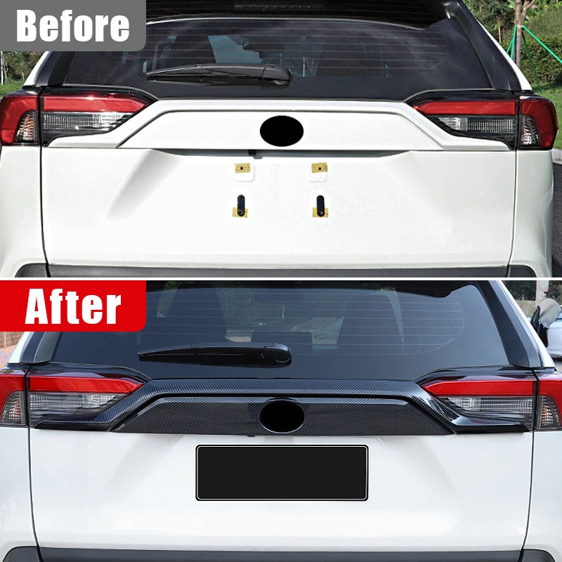 Car Rear Tail Trunk Door Upper Strip Trim Cover For Toyota RAV4 XA50 2019 2020 2021 2022 2023 2024 2025 RAV 4 Hybrid Accessories