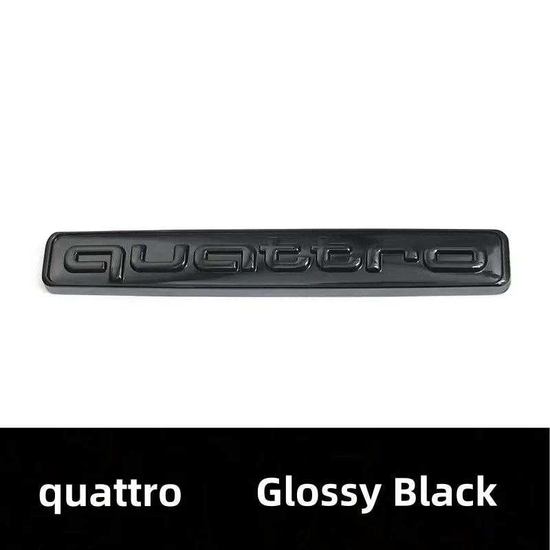 Car Rear Trunk Emblem Sticker For Audi A3 A4 A5 A6 A7 A8 Q3 Q5 Q7 Original Size Quarrto Sline Emblem ABS Black Refit Accessories