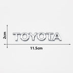 3D ABS TOYOTA Letters Emblem Rear Trunk Badge Logo Nameplate Sticker Black Chrome For Hilux Highlander Yaris RAV4 Camry Corolla