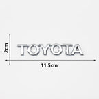 3D ABS TOYOTA Letters Emblem Rear Trunk Badge Logo Nameplate Sticker Black Chrome For Hilux Highlander Yaris RAV4 Camry Corolla