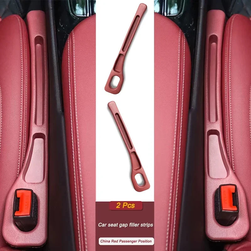 Tira de enchufe de costura lateral para asiento de coche, tira de relleno a prueba de fugas para todos los modelos de coche, billetera, soporte para teléfono, accesorios para coche, 2 uds.