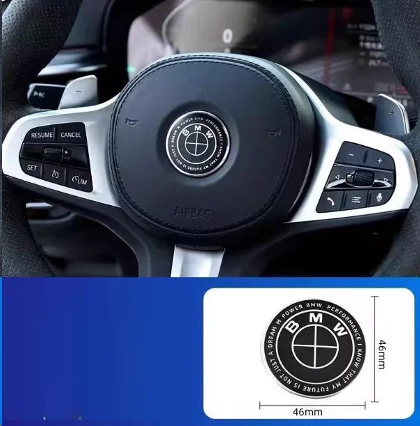 45mm Car Steering Wheel Badge Emblem Sticker Auto-Styling For BMW E36 E46 E53 E90 E60 E61 E93 E87 X1 X3 X5 X6 F30 F20 F10